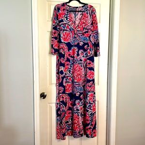 Lilly Pulitzer 3/4 Sleeve Halibut Maxi